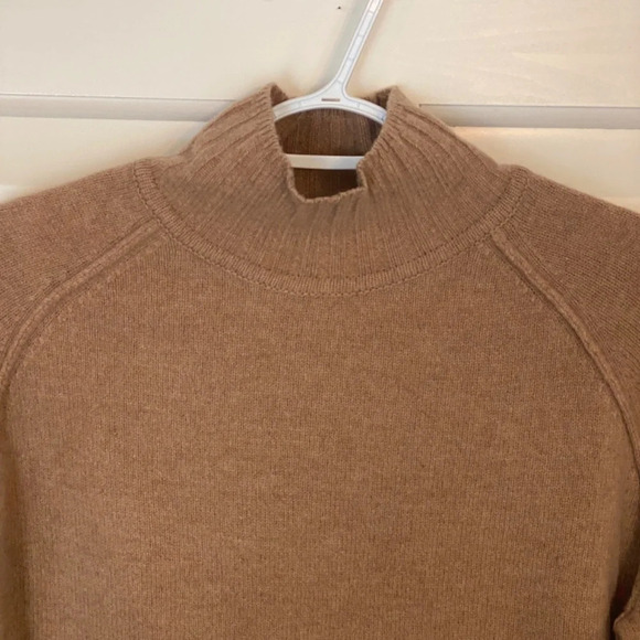 Whistles Colorblock Knit Funnel Neck Sweater/Tan-Black, 33760 - Picture 3 of 10